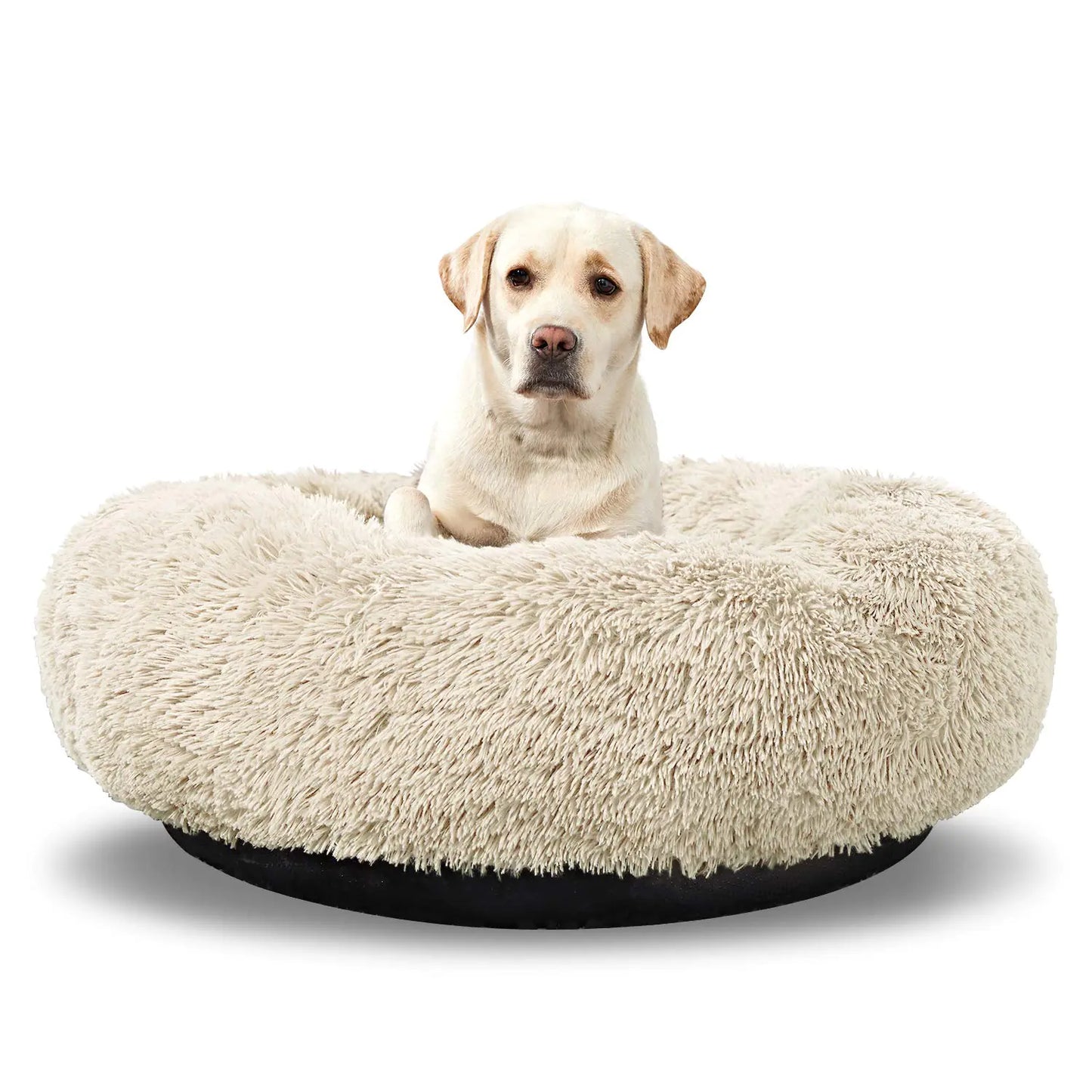 Pets Australia™ Washable Donut Dog Bed – Calming Cuddler Round Bed for Medium & Large Dogs